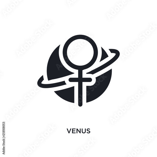 venus isolated icon. simple element illustration from zodiac concept icons. venus editable logo sign symbol design on white background. can be use for web and mobile