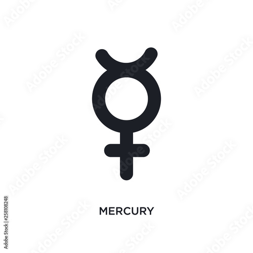 mercury isolated icon. simple element illustration from zodiac concept icons. mercury editable logo sign symbol design on white background. can be use for web and mobile