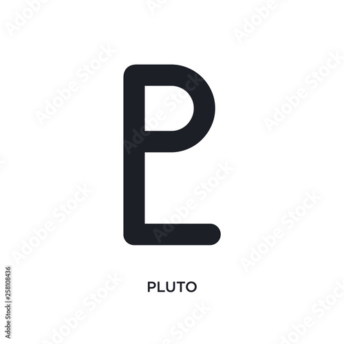 pluto isolated icon. simple element illustration from zodiac concept icons. pluto editable logo sign symbol design on white background. can be use for web and mobile