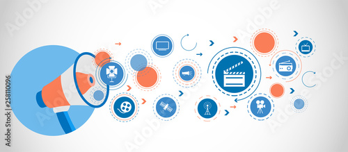 video icon cinema sign. Detailed set icons of media element icon. Premium quality graphic design. One of the collection icons for websites, web design, mobile app