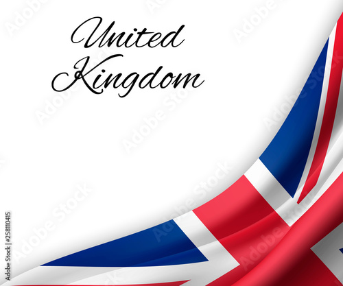 waving flag on white background.