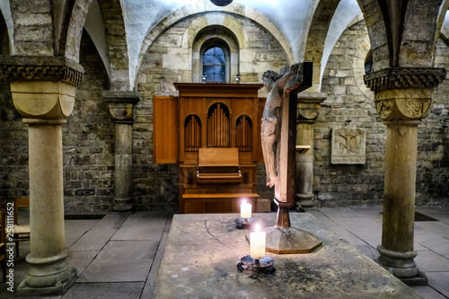 Εκτύπωση καμβά Interior of The medieval crypt in St