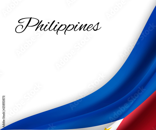 waving flag on white background.