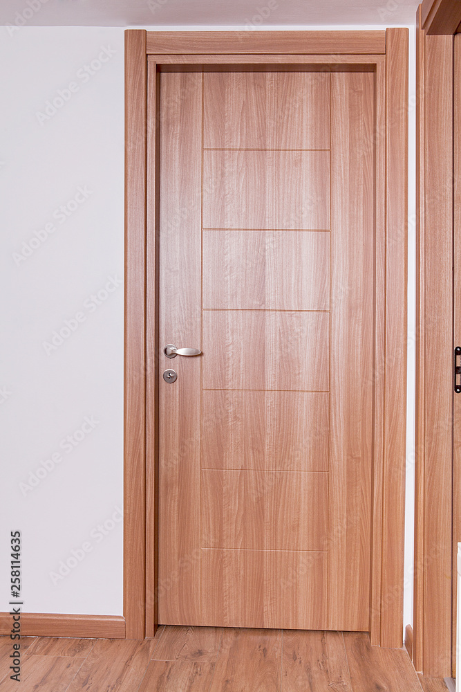 Wooden doors in the empty room. Wooden doors in the empty room.