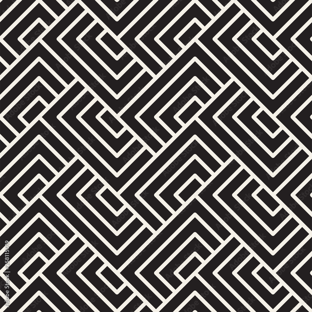 Vector seamless pattern. Stylish linear background. Trendy geometric texture.