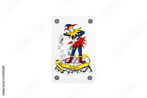 Playing card on a white background