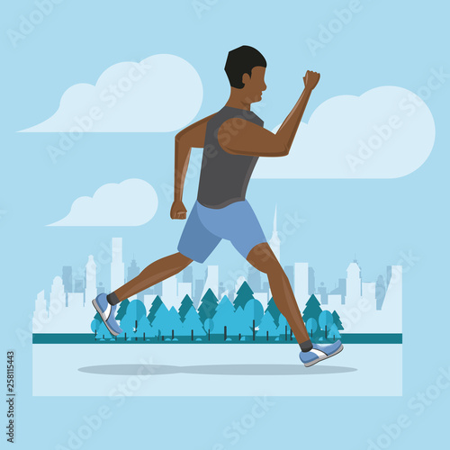 Fitness man running