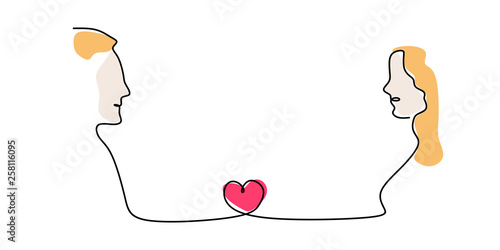 line drawings keep women and men loving each other.