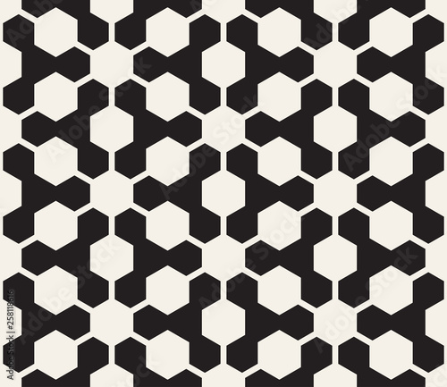 Vector seamless geometric pattern. Contrast abstract background. Polygonal grid with bold shapes.