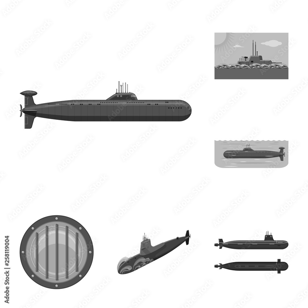 Isolated object of army and deep sign. Set of army and nuclear vector icon for stock. Isolated object of army and deep sign. Set of army and nuclear vector icon for stock.