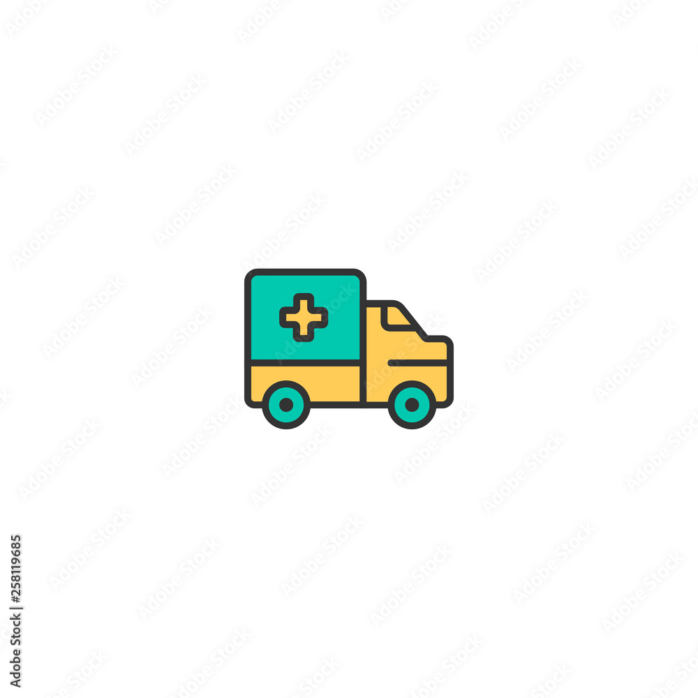 Ambulance icon design. Transportation icon vector design Ambulance icon design. Transportation icon vector design