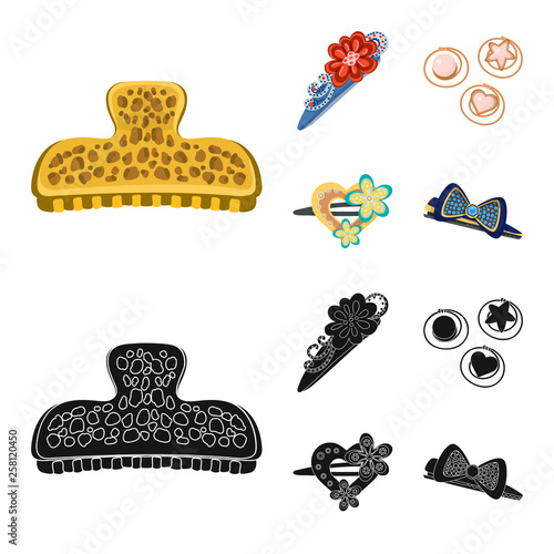 Vector illustration of beauty and fashion logo. Collection of beauty and female stock symbol for web.