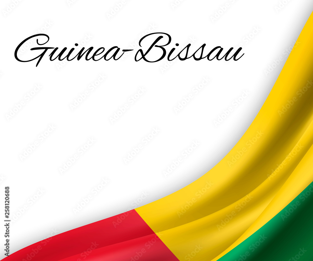 Fototapeta premium waving flag on white background.