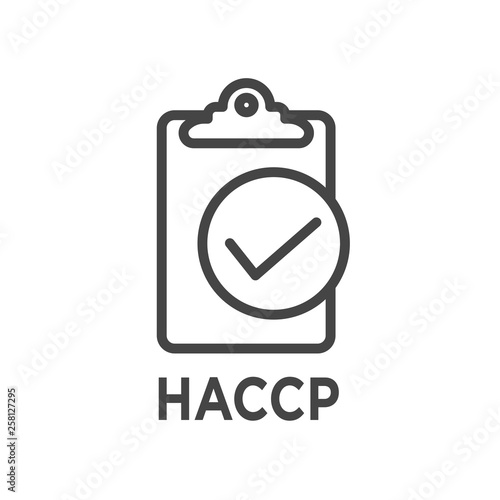 HACCP | Hazard Analysis Critical Control Points icon with award or checkmark