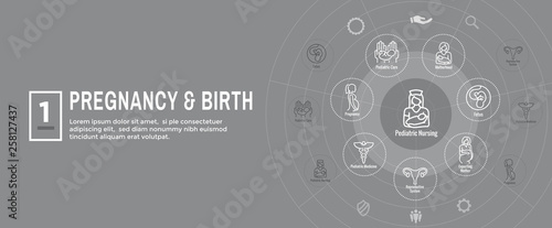 Pediatric Medicine with Baby / Pregnancy Related Icon
