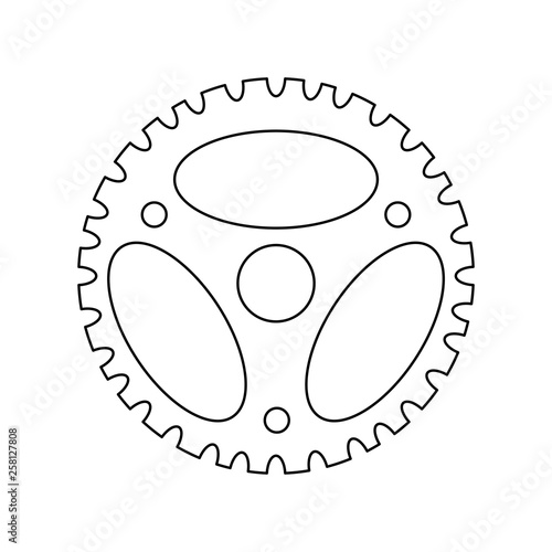 gear pinion machine isolated icon