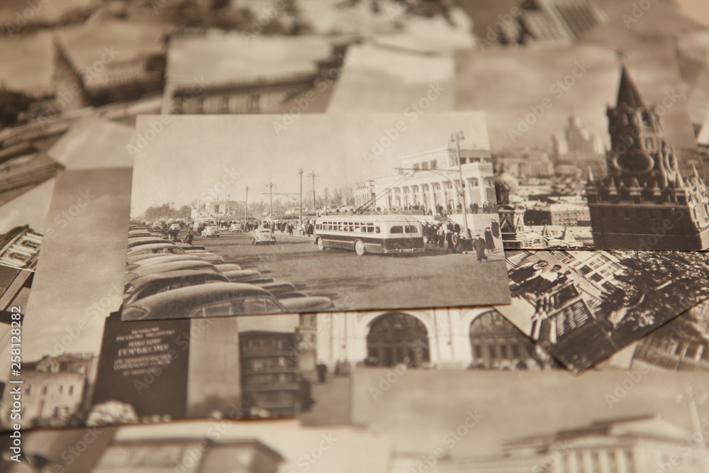 custom made wallpaper toronto digitalVintage postcards Moscow 1953