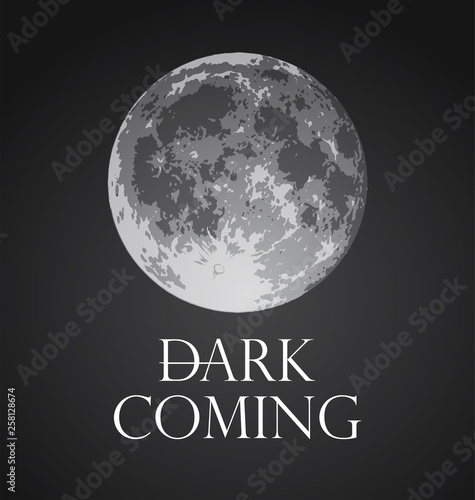 Dark Coming, Vector illustr...