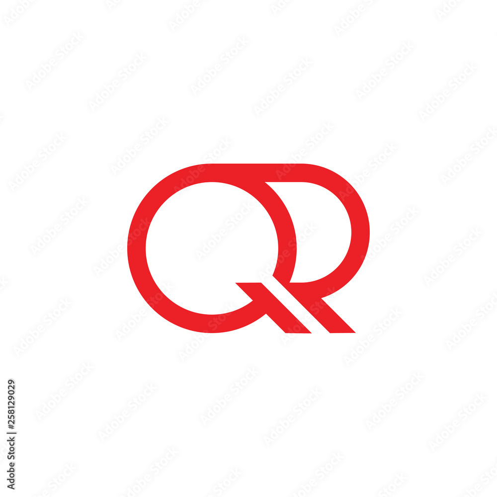 letters qr simple geometric line logo vector letters qr simple geometric line logo vector