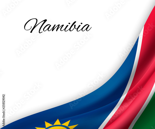 waving flag on white background.