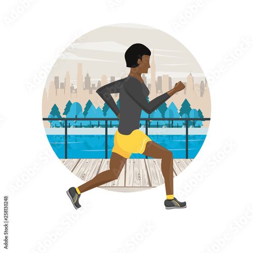 Fitness man running