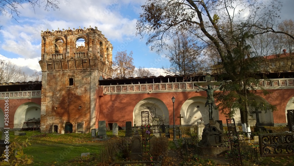 Old orthodox monasteries in Moscow Russia