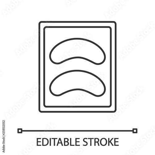 Disposable eyeshadow pads linear icon