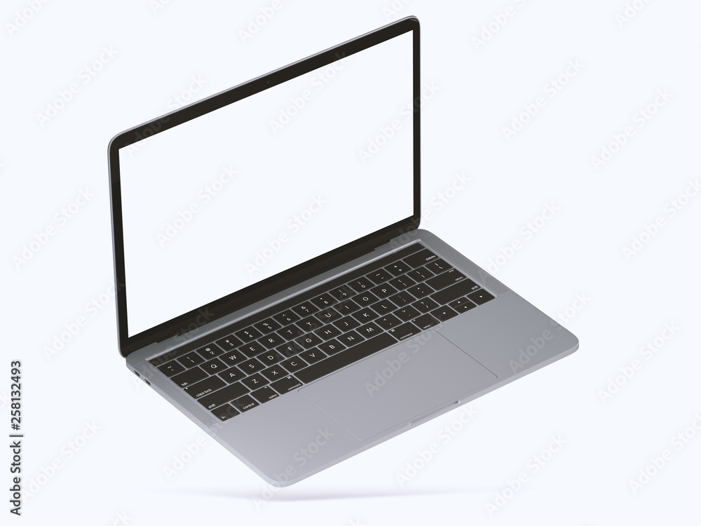 Laptop Isolated isometric view Laptop Isolated isometric view