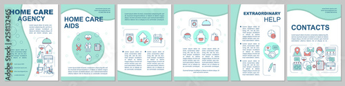 Nursing service brochure template layout