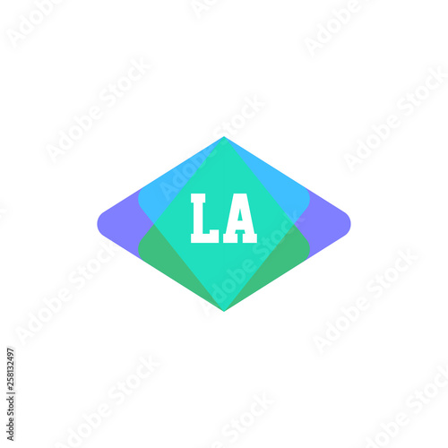 Free Download Initial Letter Logo LA Template Vector Design - GFXLoad