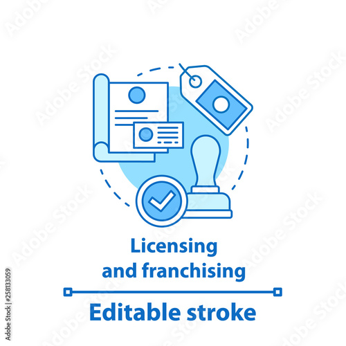 Licensing and franchising concept icon