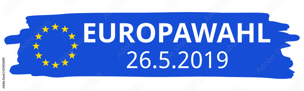Europawahl 2019 Banner Pinselstrich Europawahl 2019 Banner Pinselstrich