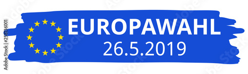 Europawahl 2019 Banner Pinselstrich