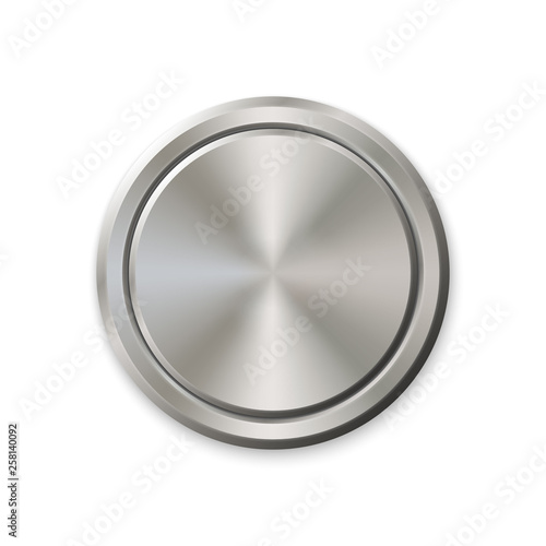 realistic metal button