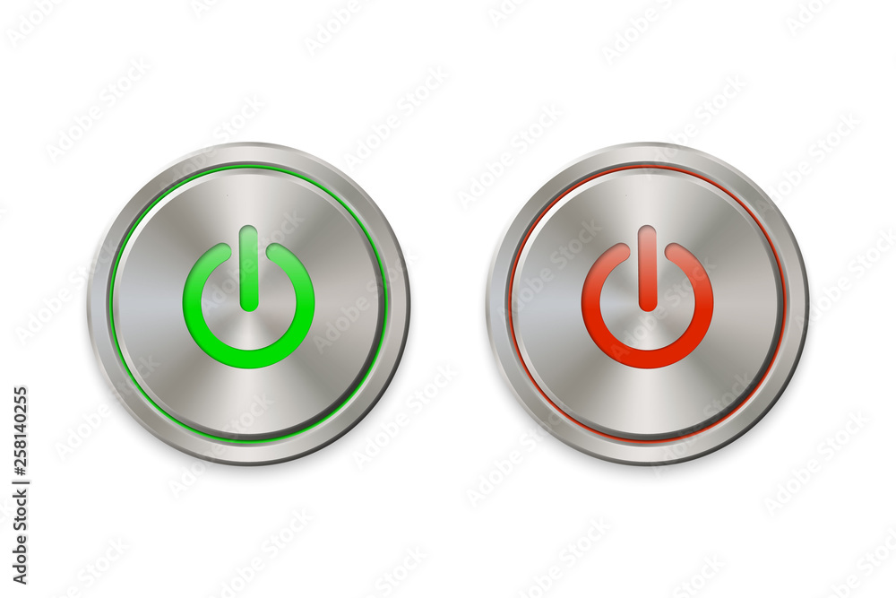 metal power button metal power button