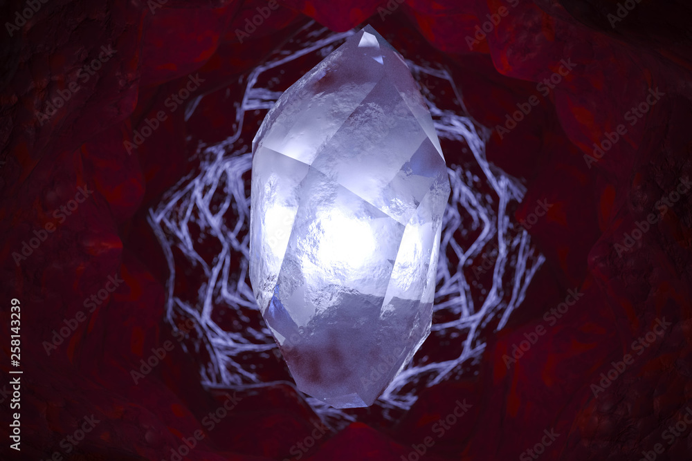 Fototapeta premium Leuchtender Kristall