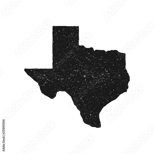 Texas vector map stamp. Retro distressed insignia with US state map. USA state map vector illustration. - Vector