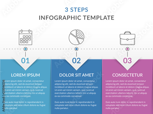Infographic Template with 3 Steps