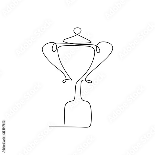 drawing a continuous line of award trophy for the champions.