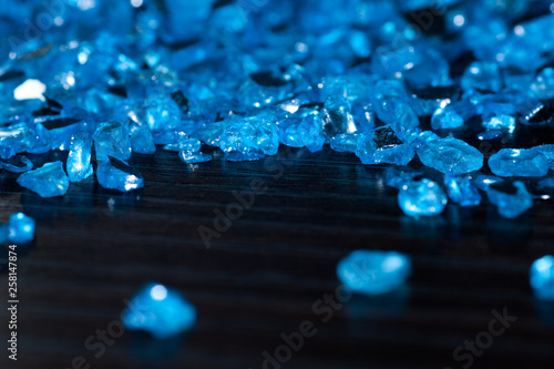 Blue cristals background photo