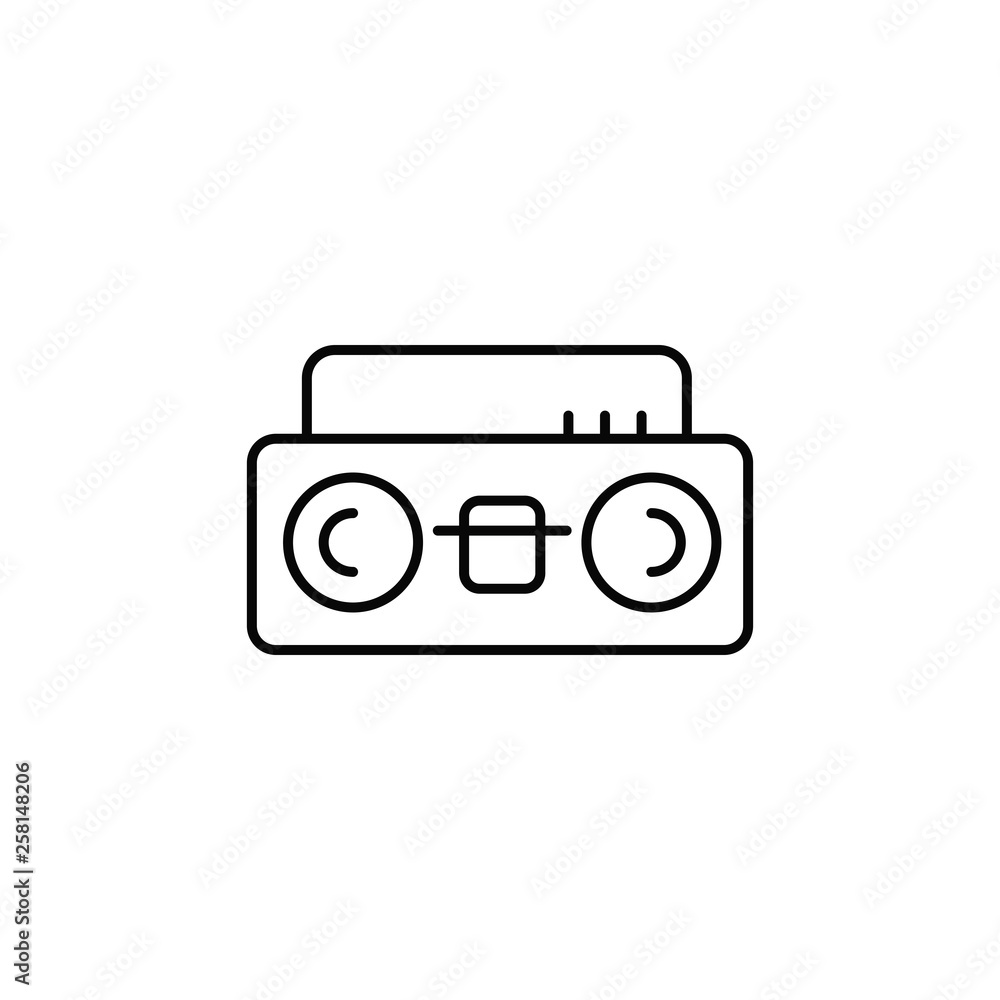 Radio line icon, outline vector sign Radio line icon, outline vector sign