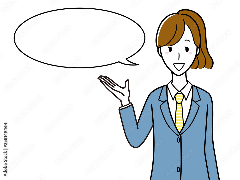 吹き出しと女子高生 吹き出しと女子高生