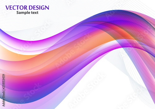 Modern abstract background with bright wavy lines. Vector illustration for web design, website design, wallpaper, banner, presentation, cover.