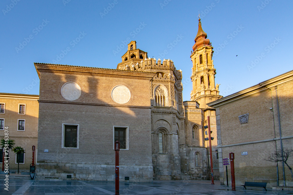 tower of the cathedral of San Salvador in Zaragoza