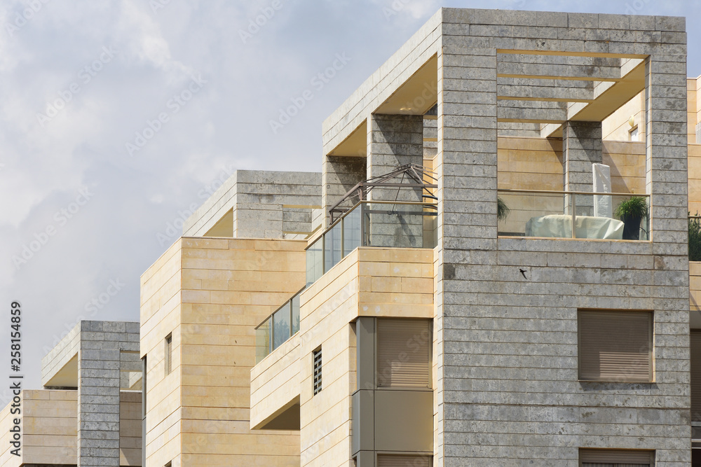 Modern living blocks in Yehud - small city in central Israel. Modern living blocks in Yehud - small city in central Israel.