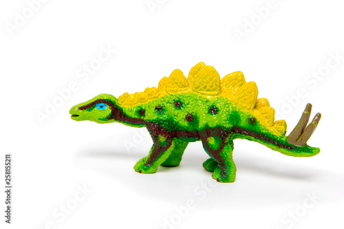 Dinosaur toy on white background