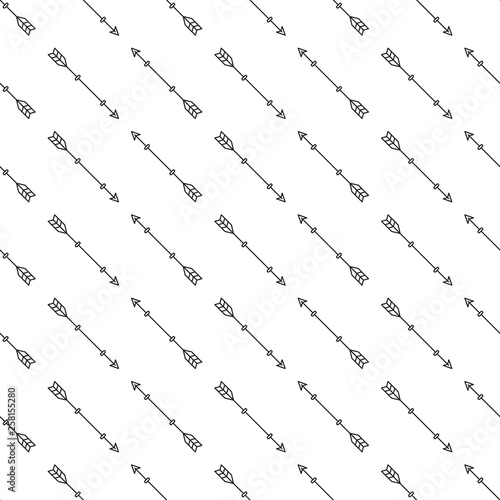 Gray arrows seamless pattern on white background