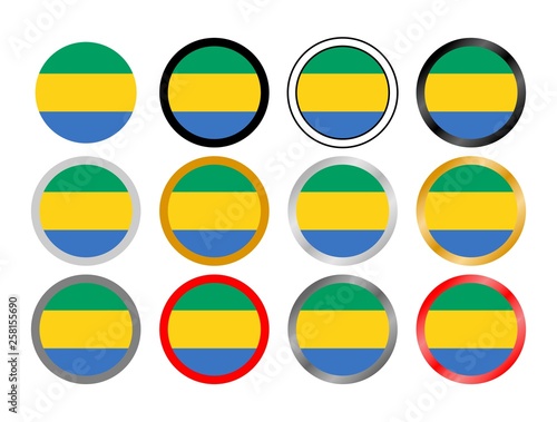 Free Download Gabon state flag in globes - GFXLoad