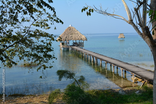 Ponton Lac Peten Itza El Remate Guatemala photo