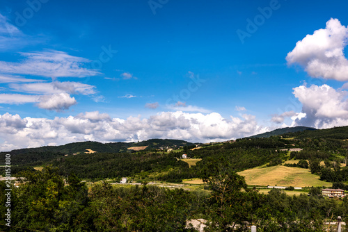 panorama of the Emilia hills  Grizzana near Bologna